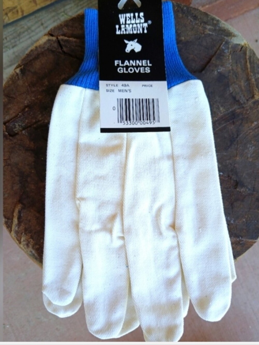 Vintage Wells Lamont Flannel Farm Work Gloves Men's Size L Deadstock NWT